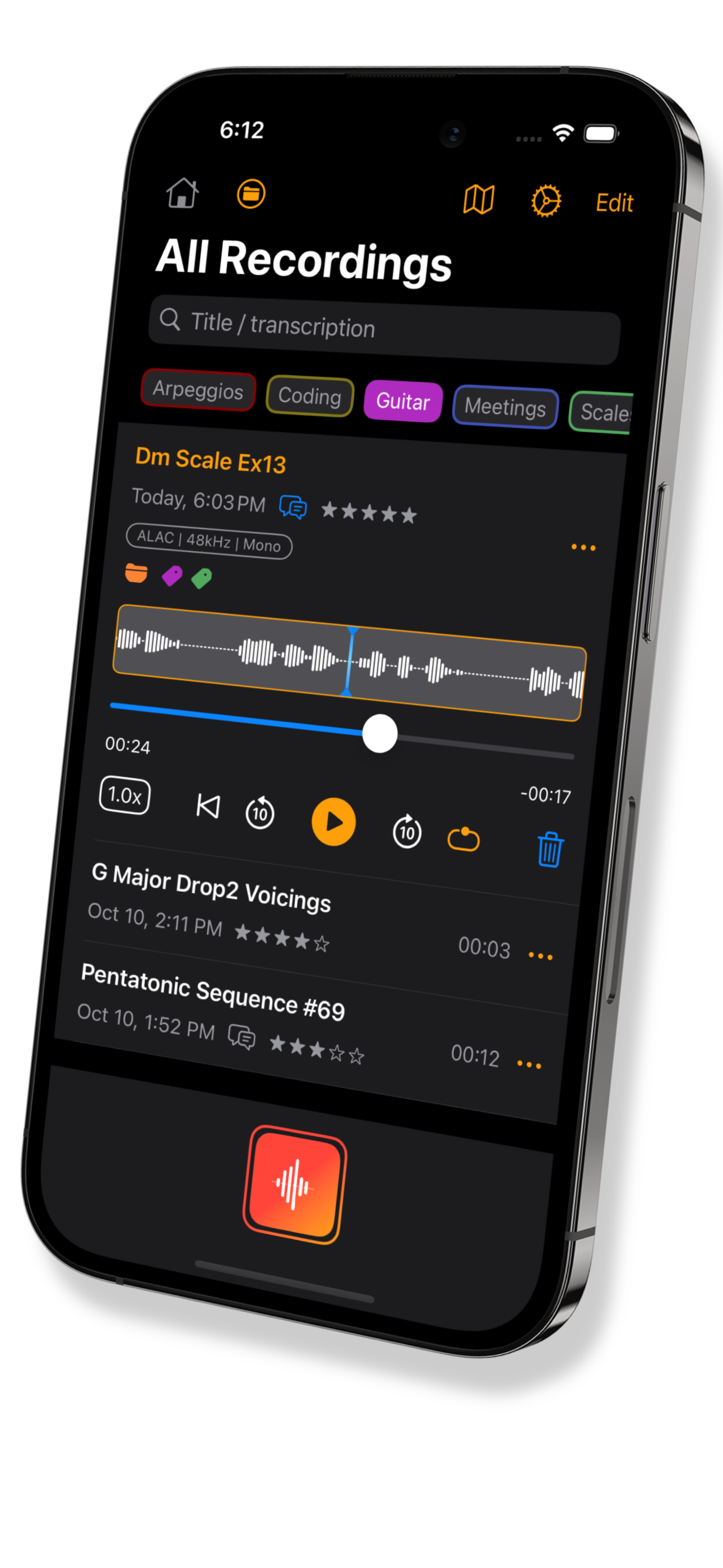 BAR app iPhone screenshot
